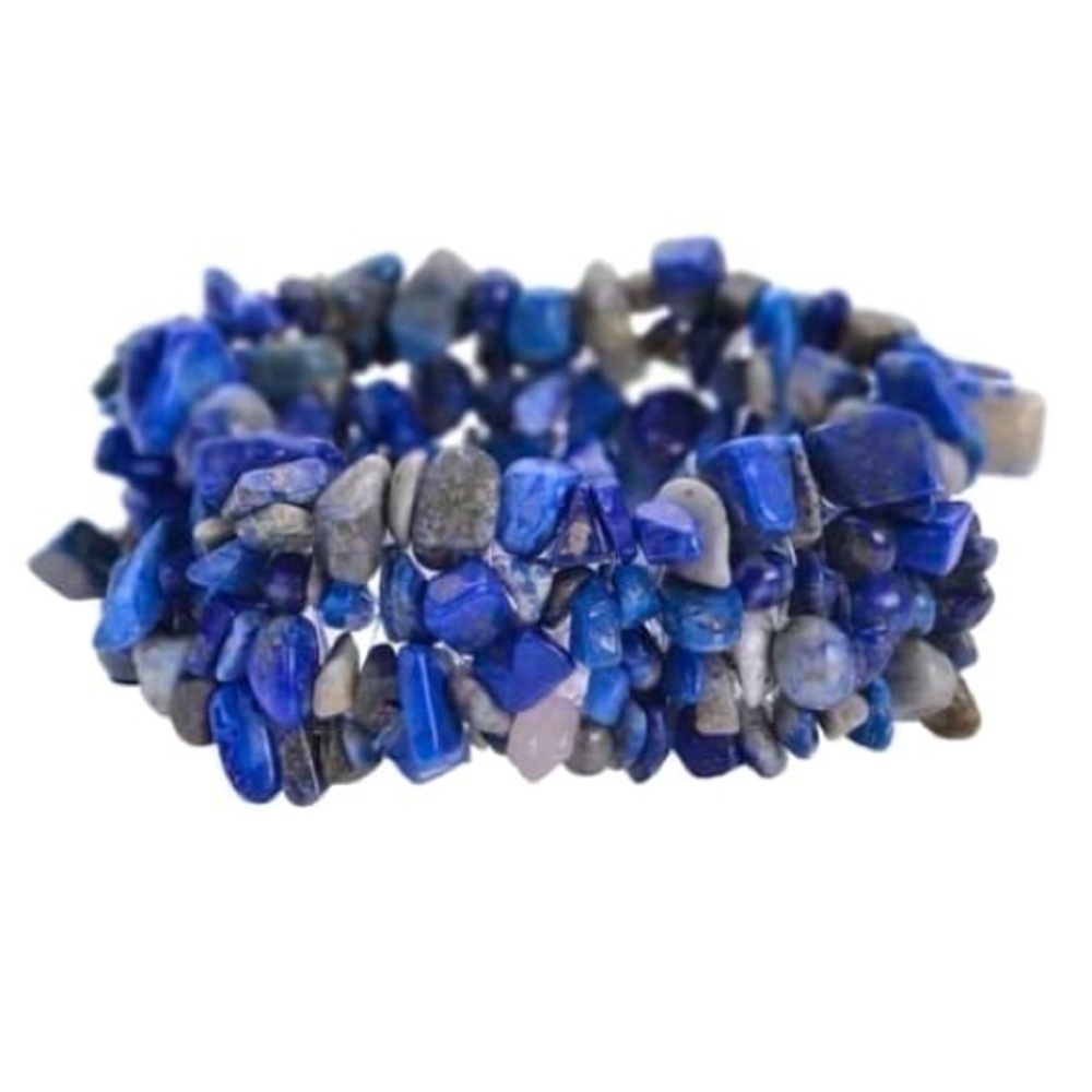 Lapis Lazuli Chips Stretch Bracelet 249.50 ctw